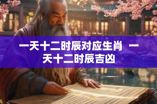 一天十二时辰对应生肖  一天十二时辰吉凶