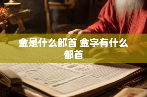金是什么部首 金字有什么部首