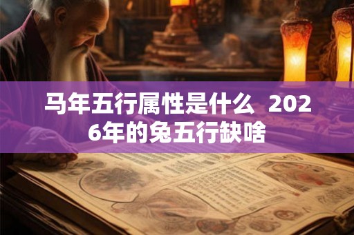 马年五行属性是什么  2026年的兔五行缺啥