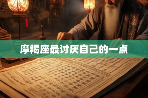 摩羯座最讨厌自己的一点 摩羯座最讨厌自己的一点