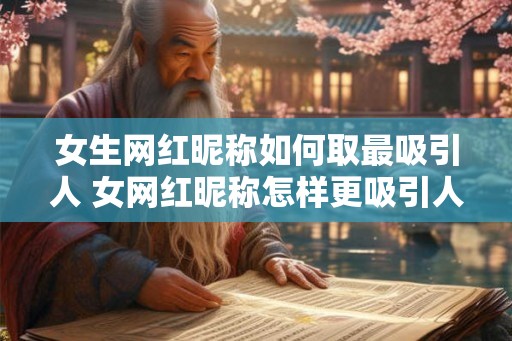女生网红昵称如何取最吸引人 女网红昵称怎样更吸引人
