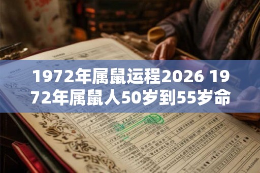 1972年属鼠运程2026 1972年属鼠人50岁到55岁命运