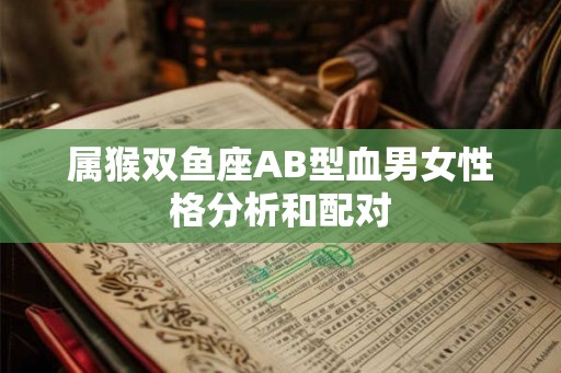 属猴双鱼座AB型血男女性格分析和配对
