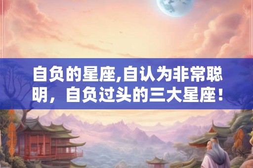 自负的星座,自认为非常聪明,自负过头的三大星座! 自负的星座,自认为非常聪明,自负过头的三大星座!