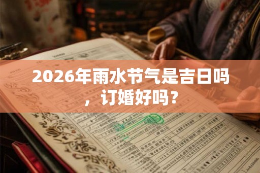 2026年雨水节气是吉日吗，订婚好吗？