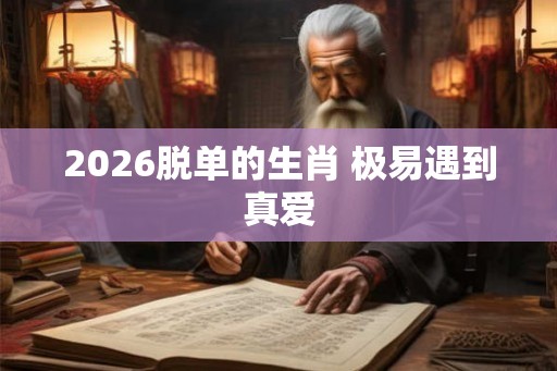 2026脱单的生肖 极易遇到真爱