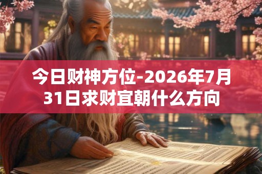 今日财神方位-2026年7月31日求财宜朝什么方向