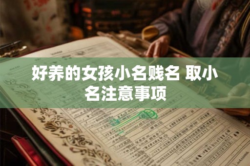 好养的女孩小名贱名 取小名注意事项