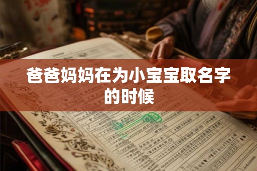 爸爸妈妈在为小宝宝取名字的时候