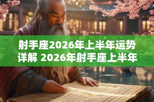 射手座2026年上半年运势详解 2026年射手座上半年运势如何