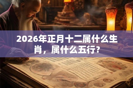 2026年正月十二属什么生肖，属什么五行？