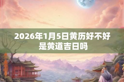 2026年1月5日黄历好不好 是黄道吉日吗