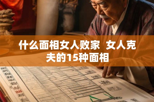 什么面相女人败家  女人克夫的15种面相