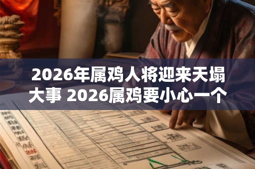 2026年属鸡人将迎来天塌大事 2026属鸡要小心一个人