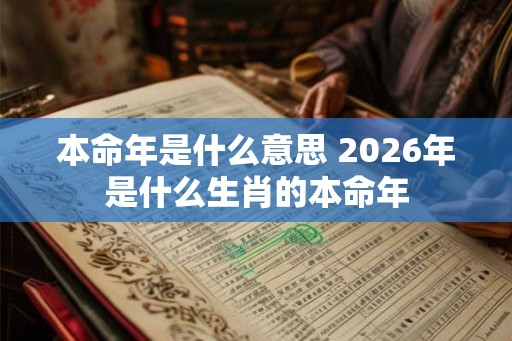 本命年是什么意思 2026年是什么生肖的本命年 本命年是什么意思 2026年是什么生肖的本命年