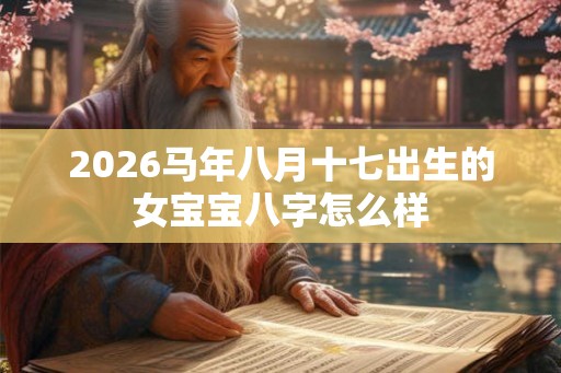 2026马年八月十七出生的女宝宝八字怎么样