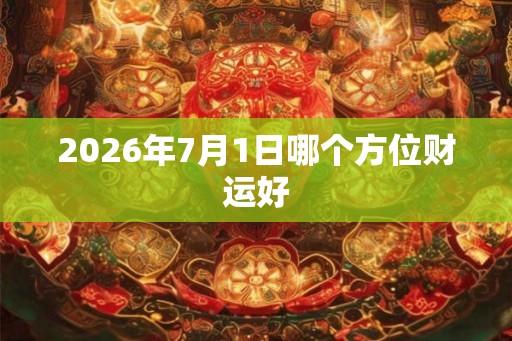 2026年7月1日哪个方位财运好