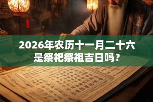 2026年农历十一月二十六是祭祀祭祖吉日吗？