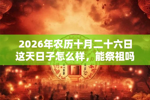 2026年农历十月二十六日这天日子怎么样，能祭祖吗？