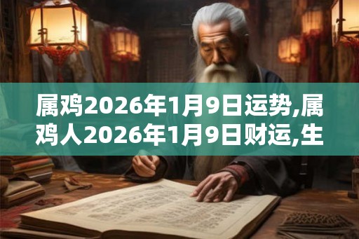 属鸡2026年1月9日运势,属鸡人2026年1月9日财运,生肖鸡2026年1月9日运势