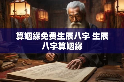 算姻缘免费生辰八字 生辰八字算姻缘