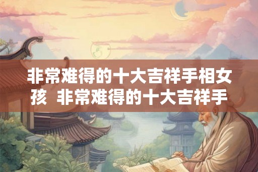非常难得的十大吉祥手相女孩  非常难得的十大吉祥手相女生