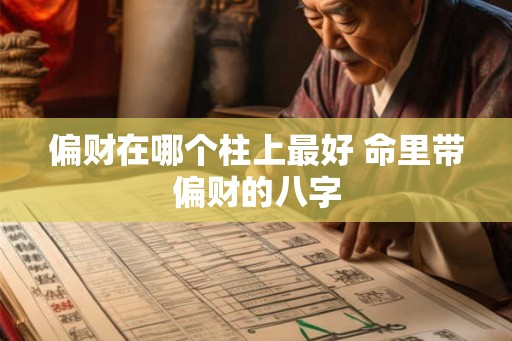 偏财在哪个柱上最好 命里带偏财的八字