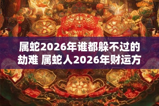 属蛇2026年谁都躲不过的劫难 属蛇人2026年财运方位
