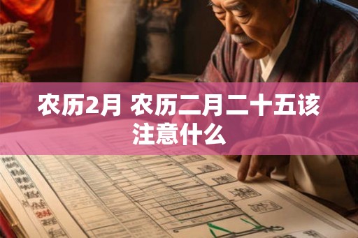 农历2月 农历二月二十五该注意什么