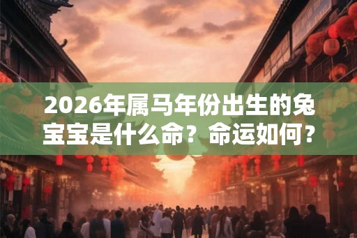 2026年属马年份出生的兔宝宝是什么命？命运如何？