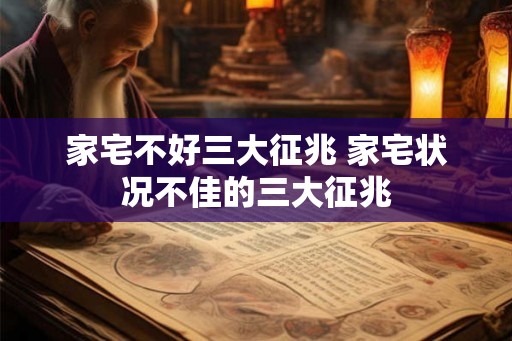 家宅不好三大征兆 家宅状况不佳的三大征兆