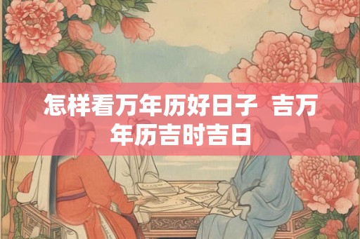 怎样看万年历好日子  吉万年历吉时吉日