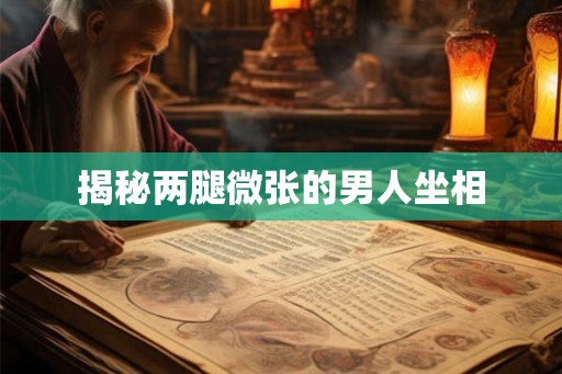 揭秘两腿微张的男人坐相