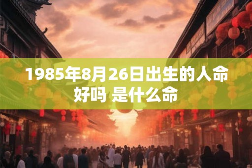 1985年8月26日出生的人命好吗 是什么命
