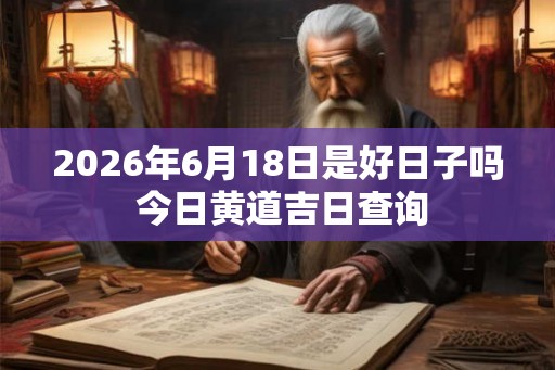 2026年6月18日是好日子吗 今日黄道吉日查询 2026年6月18日是好日子吗 今日黄道吉日查询