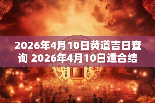 2026年4月10日黄道吉日查询 2026年4月10日适合结婚吗