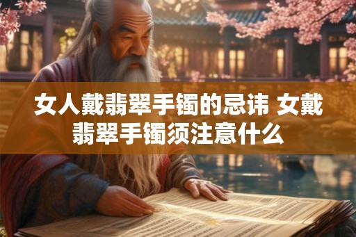 女人戴翡翠手镯的忌讳 女戴翡翠手镯须注意什么