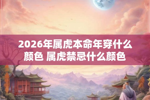 2026年属虎本命年穿什么颜色 属虎禁忌什么颜色 2026年属虎本命年穿什么颜色 属虎禁忌什么颜色