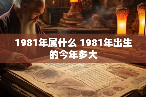 1981年属什么 1981年出生的今年多大