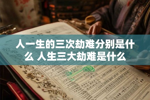 人一生的三次劫难分别是什么 人生三大劫难是什么