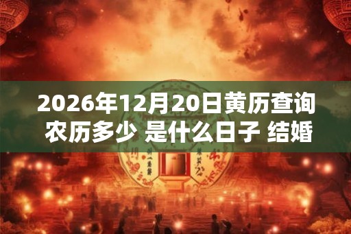 2026年12月20日黄历查询 农历多少 是什么日子 结婚吉时