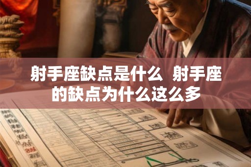 射手座缺点是什么  射手座的缺点为什么这么多