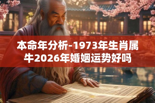 本命年分析-1973年生肖属牛2026年婚姻运势好吗