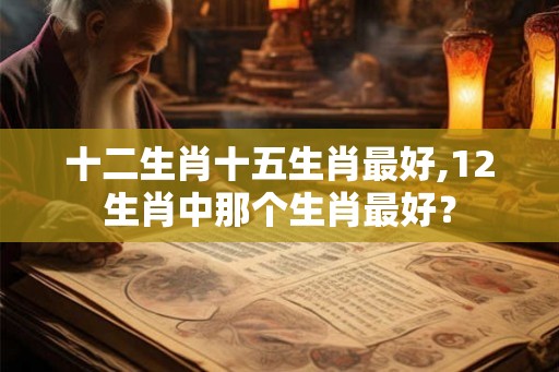 十二生肖十五生肖最好,12生肖中那个生肖最好？