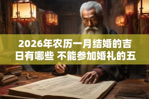 2026年农历一月结婚的吉日有哪些 不能参加婚礼的五类人