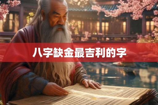 八字缺金最吉利的字
