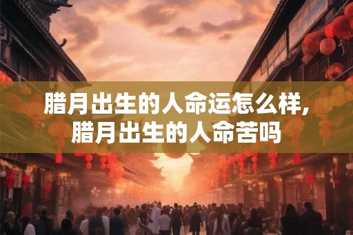 腊月出生的人命运怎么样,腊月出生的人命苦吗