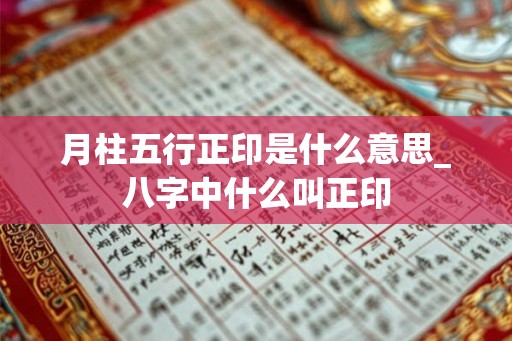 月柱五行正印是什么意思_八字中什么叫正印 月柱五行正印是什么意思_八字中什么叫正印