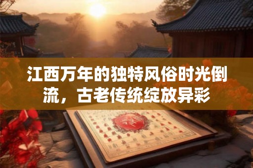 江西万年的独特风俗时光倒流，古老传统绽放异彩