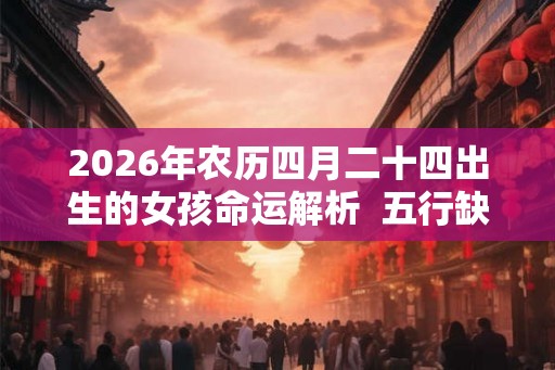 2026年农历四月二十四出生的女孩命运解析  五行缺什么